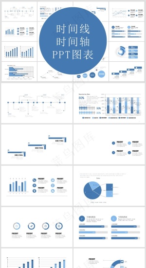 PPT模板丨工作总结丨大事记丨时间轴丨逻辑图标丨可视化图表045