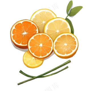 柠檬片素材水果