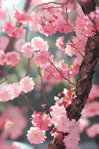 春日樱花花朵摄影图