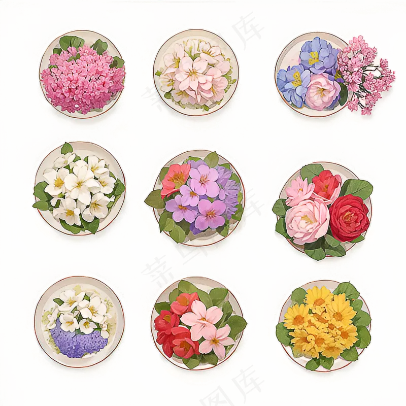 红色黄色粉色玫瑰花免抠素材174