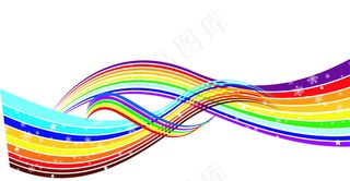 彩条彩虹条状渐变条纹彩虹桥乐谱