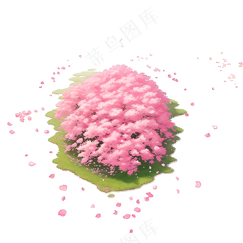 粉色花朵桃花玫瑰免抠素材75