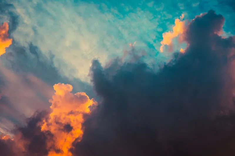 夕阳晚霞图片