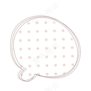 卡通聊天对话方框气泡可爱边框PNG透明免抠装饰图案 PS设计