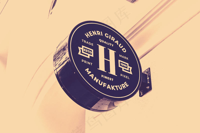 门店招牌质感样机16psd模版下载
