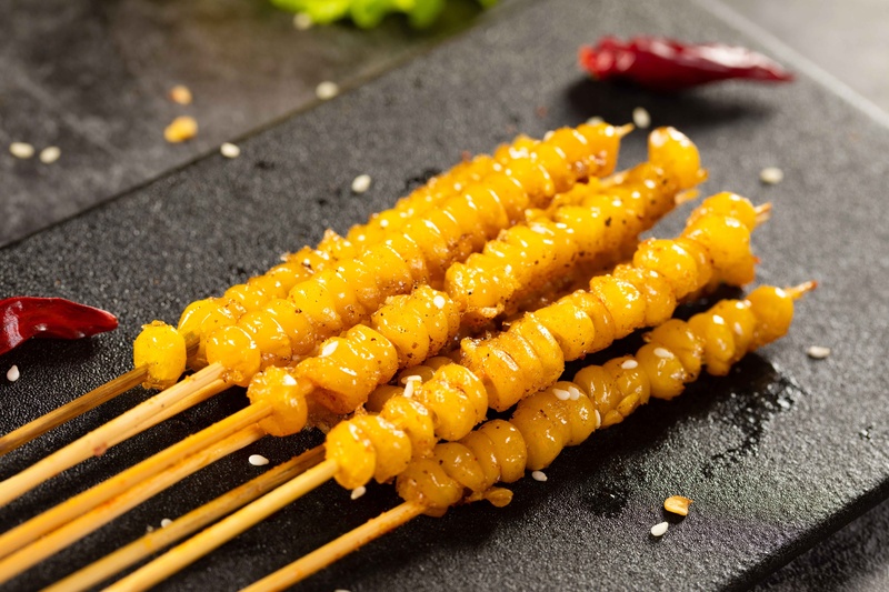 烧烤玉米粒美食小吃素材