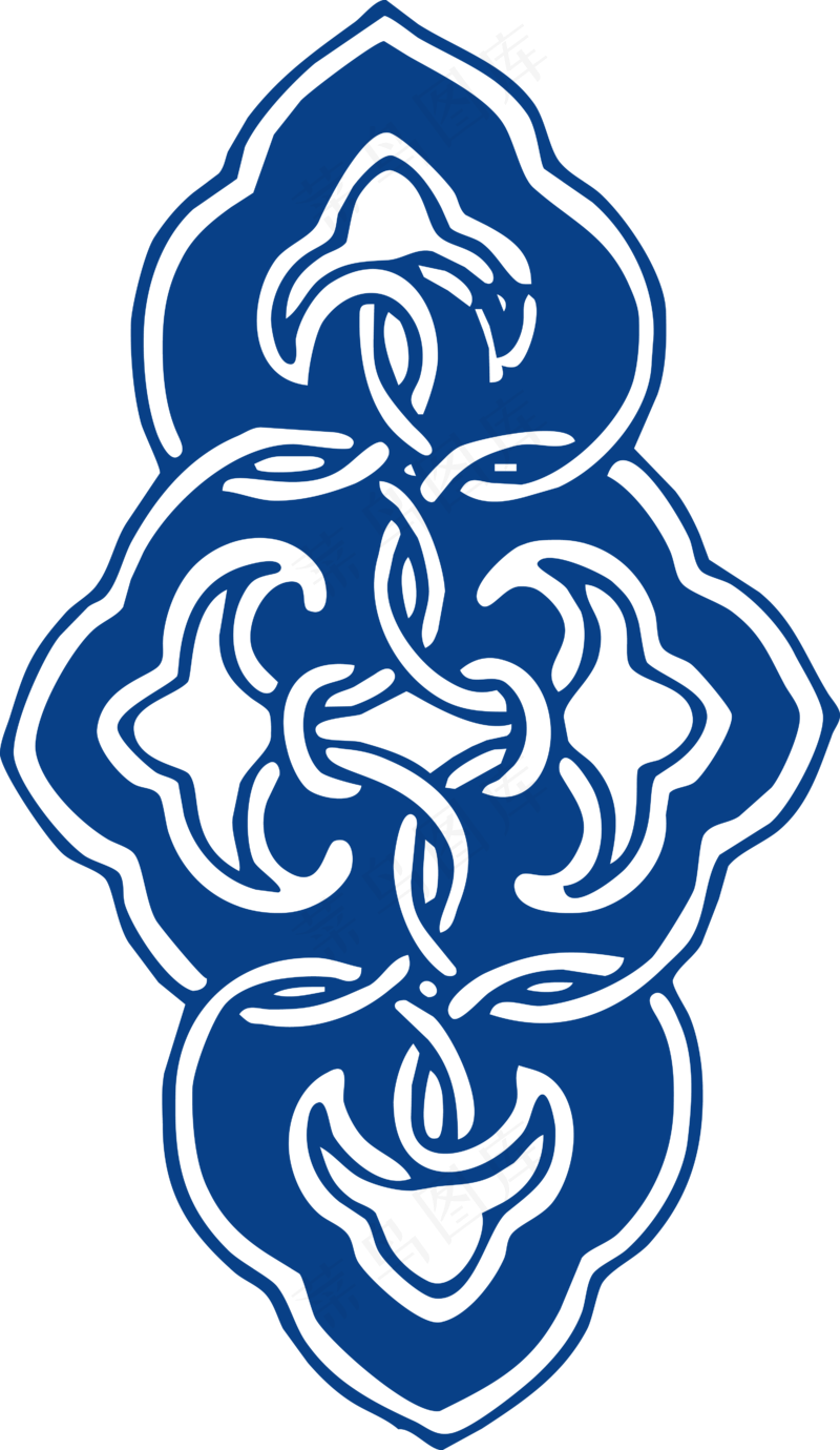 古代青花瓷图案花纹中国风图案祥云纹理传统图腾PNG免扣素材