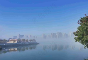 湿地公园看雾景1