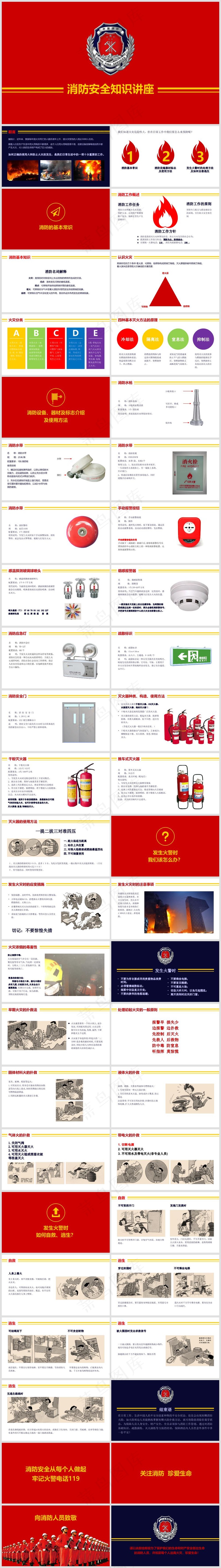 企业培训丨员工教育丨校园培训丨消防安全丨PPT模板022