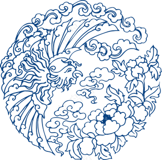古代青花瓷图案花纹中国风图案祥云纹理传统图腾矢量AI设计免扣素材