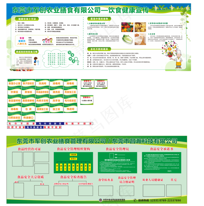 食堂宣传栏海报cdr矢量模版下载