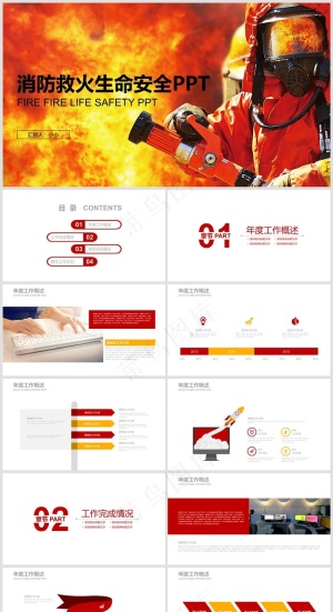 企业公司员工消防安全教育培训PPT模板048预览图