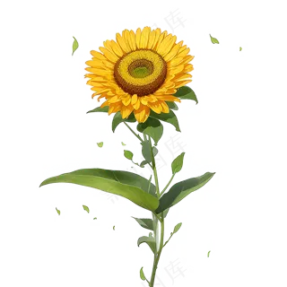 黄色向日葵免抠素材119