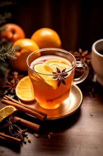 橙子果茶饮料摄影图