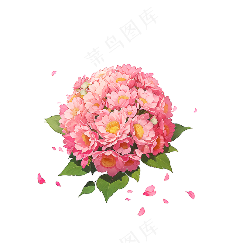 粉色花朵桃花玫瑰免抠素材22