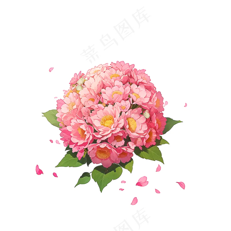 粉色花朵桃花玫瑰免抠素材22