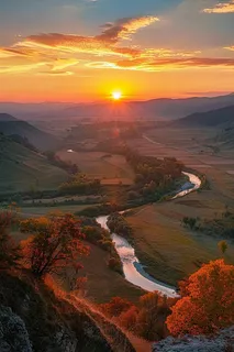 清晨日出朝霞云层摄影图