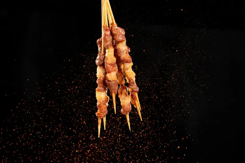 烤肉美食烤串食材素材