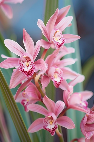 兰花粉色兰花摄影图