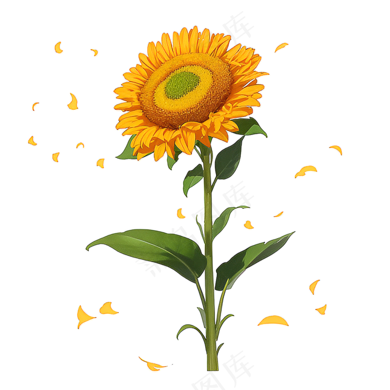 黄色向日葵免抠素材48
