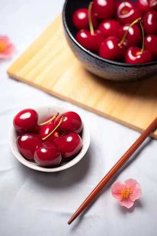 新鲜樱桃车厘子水果摄影图