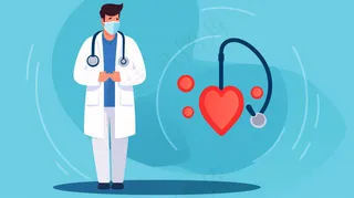 医生护士卡通插画背景