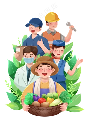 助农插画农村