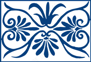 古代青花瓷图案花纹中国风图案祥云纹理传统图腾PNG免扣素材