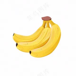 香蕉水果卡通插画免抠