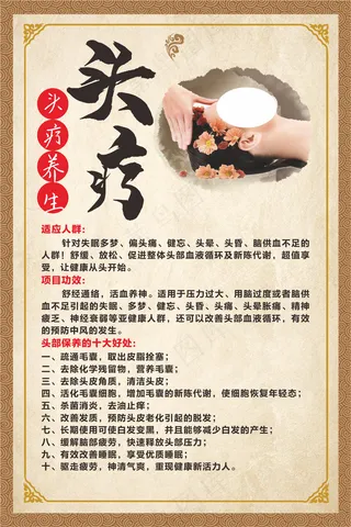 头疗养生海报