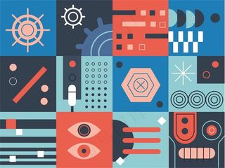 平面设计背景运动风配色AI模板 (15)