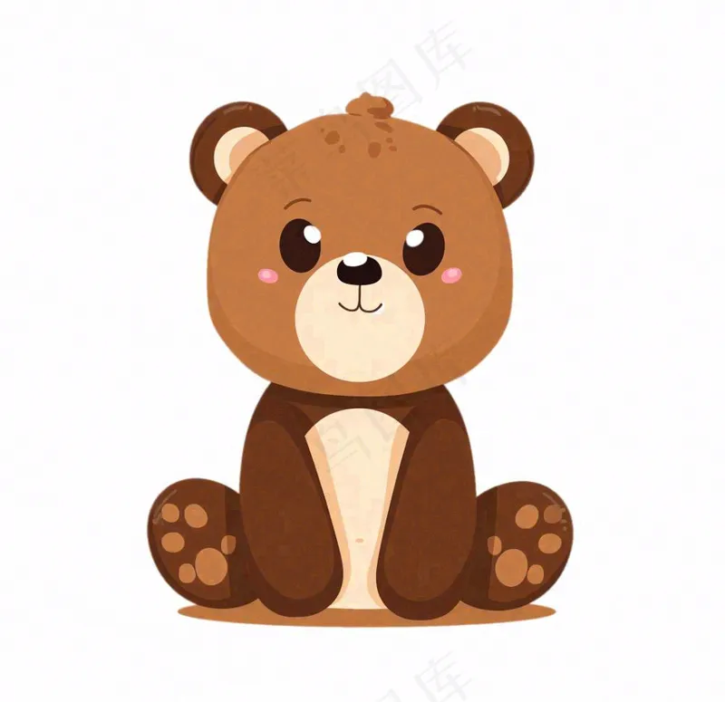 棕熊浣熊动物卡通插画免抠(1056x1024)