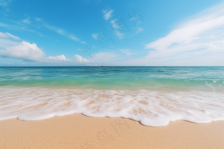 夏日海洋海边沙滩摄影图