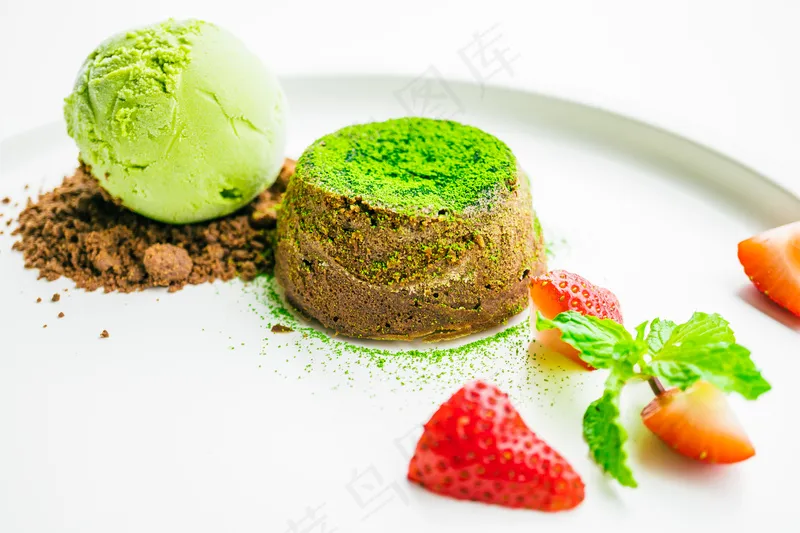 抹茶蛋糕甜品美食