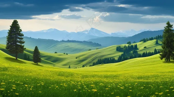 新疆春天草原风光大自然风景摄影图 新疆春天草原风光大自然风景摄影图