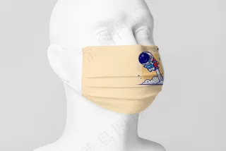 文创艺术口罩样机模板 (6)