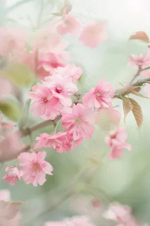 春日樱花花朵摄影图