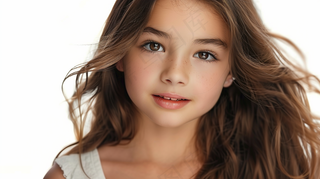 欧美儿童女孩金发人像摄影图