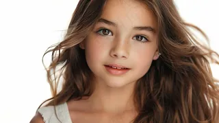 欧美儿童女孩金发人像摄影图