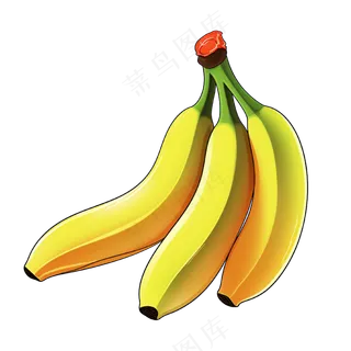 卡通手绘香蕉皮拍照贴图线条插画矢量装饰