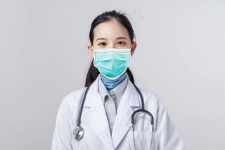 戴口罩的医务人员护士医生摄影图