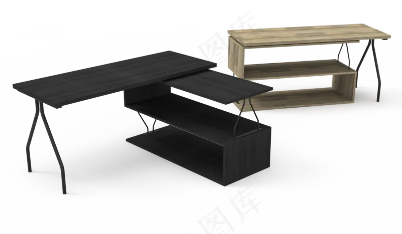 欧美简约造型办公桌个人工作站