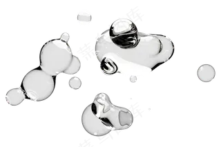 透明无背景水滴液体12免扣元素