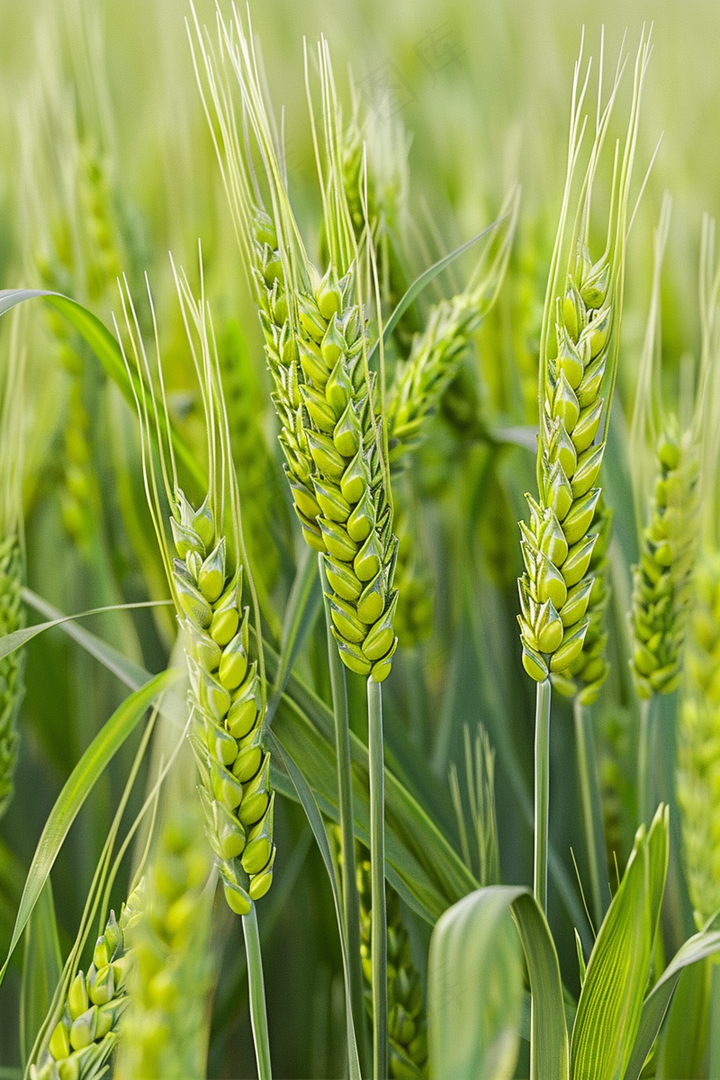 小麦绿色麦穗小满芒种粮食丰收摄影图