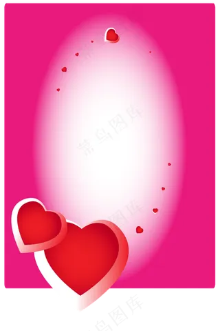 红色情人节贺卡封面矢量AI素材