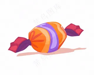 糖果彩色万圣节卡通插画免抠