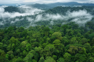 山林森林阳光绿色大自然风景摄影图