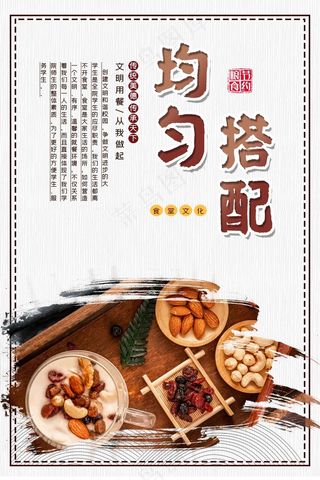 食堂文化珍惜粮食活动海报