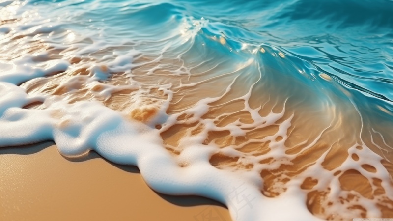 AI产生的海浪海滩超高清壁纸
