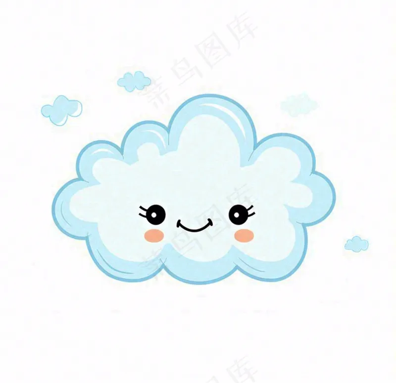 白云云朵天气卡通插画免抠(1056x1024)